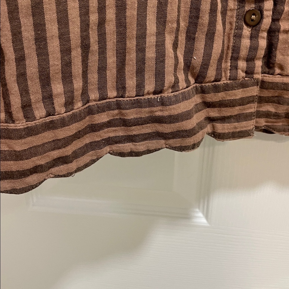 Umgee Brown Striped Casual Shirt - Picture 5 of 5
